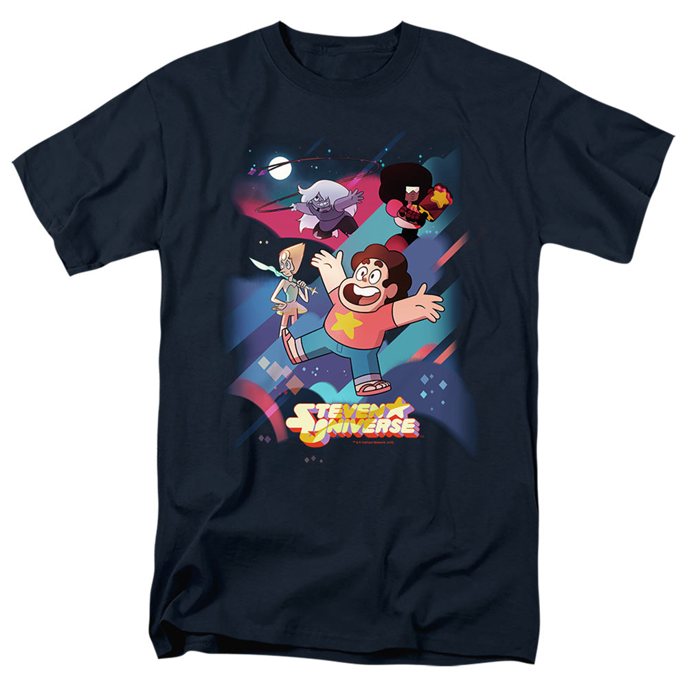 Steven Universe - Group Shot - Adult Unisex Short Sleeve T-Shirt - Blue