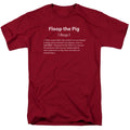 Adventure Time - Floop The Pig - Adult Unisex Short Sleeve T-Shirt - Red