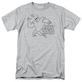 Johnny Bravo - Jb Line Art - Adult Unisex Short Sleeve T-Shirt - Gray