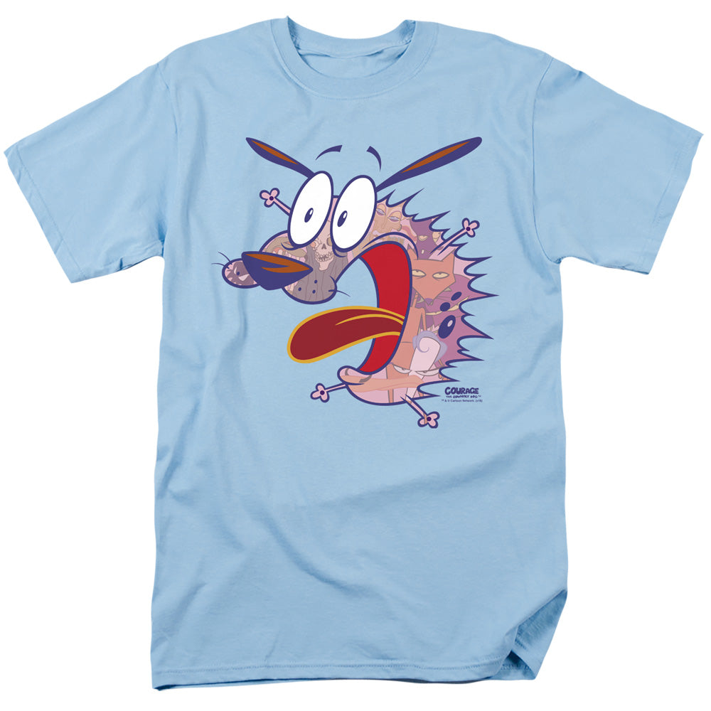 Courage The Cowardly Dog - Evil Inside - Adult Unisex T-Shirt - Blue