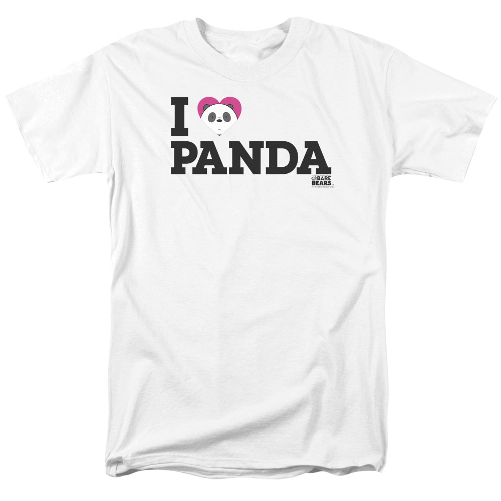 We Bare Bears - Heart Panda - Adult Unisex Short Sleeve T-Shirt - White