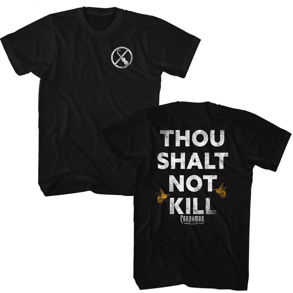 Candyman - Thou Shalt Not Kill - American Classics - Solid Black Adult Short Sleeve T-Shirt