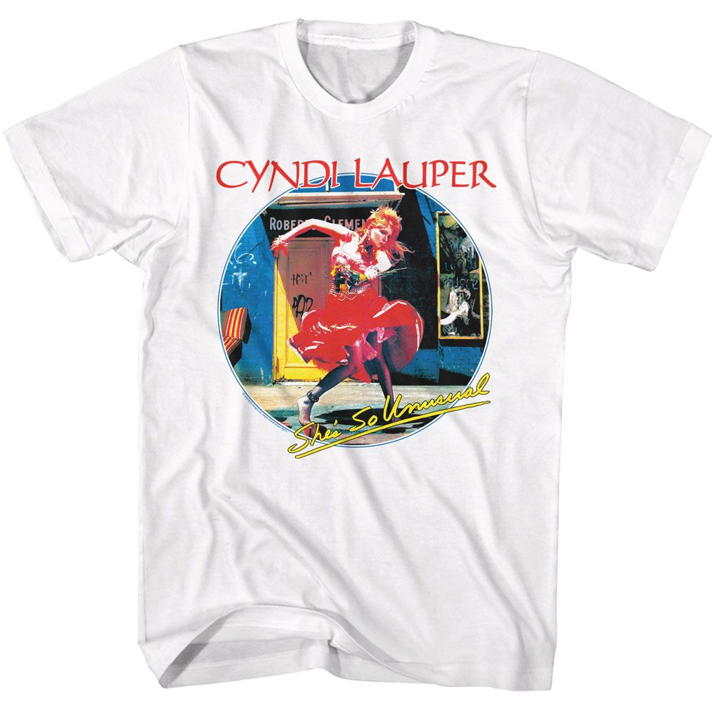 Cyndi Lauper - Shes So Unusual - American Classics - Solid White Adult Short Sleeve T-Shirt