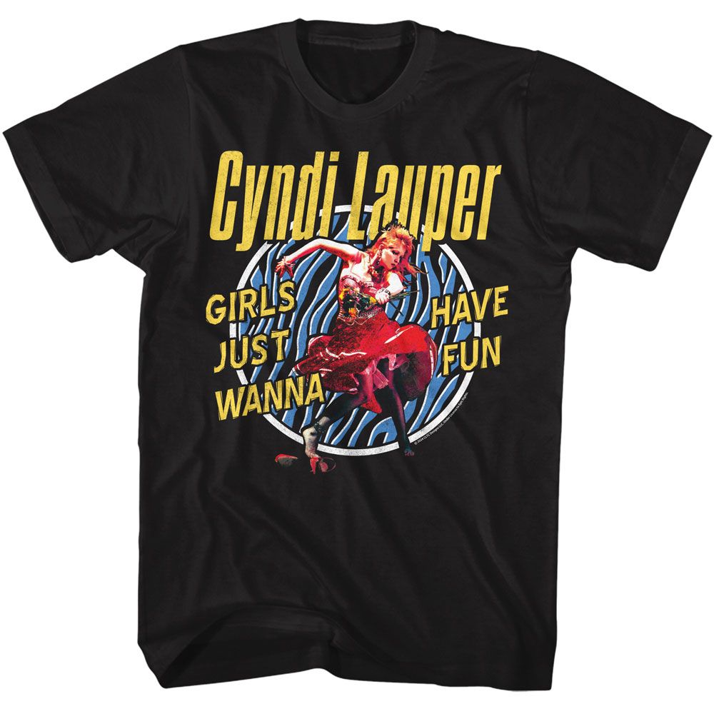 Cyndi Lauper Girls Just Wanna Officially Licensed Adult Short Sleeve T-Shirt