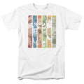 DC Comics - Justice League - Columns - Adult Unisex Short Sleeve T-Shirt - White