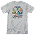 DC Comics - Justice League - Assemble - Adult Unisex Short Sleeve T-Shirt - Gray
