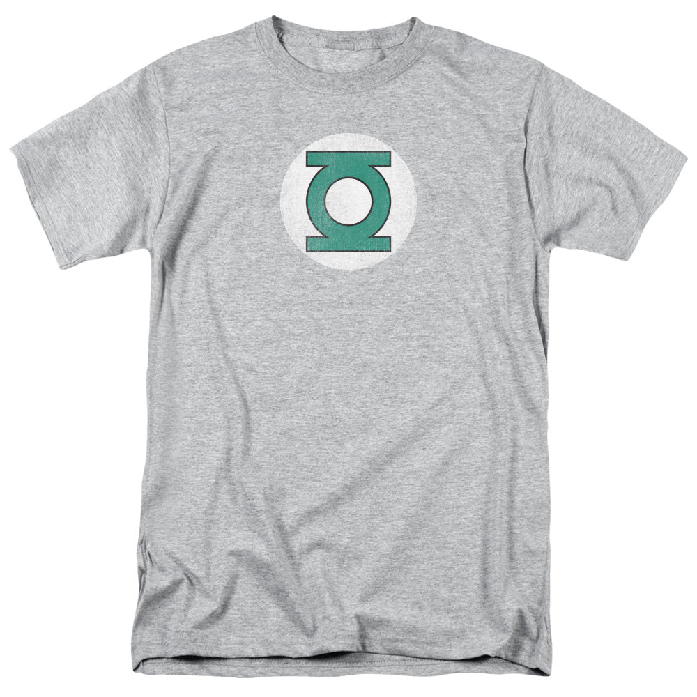 DC Comics - Green Lantern - Logo Distressed - Adult Unisex T-Shirt - Gray