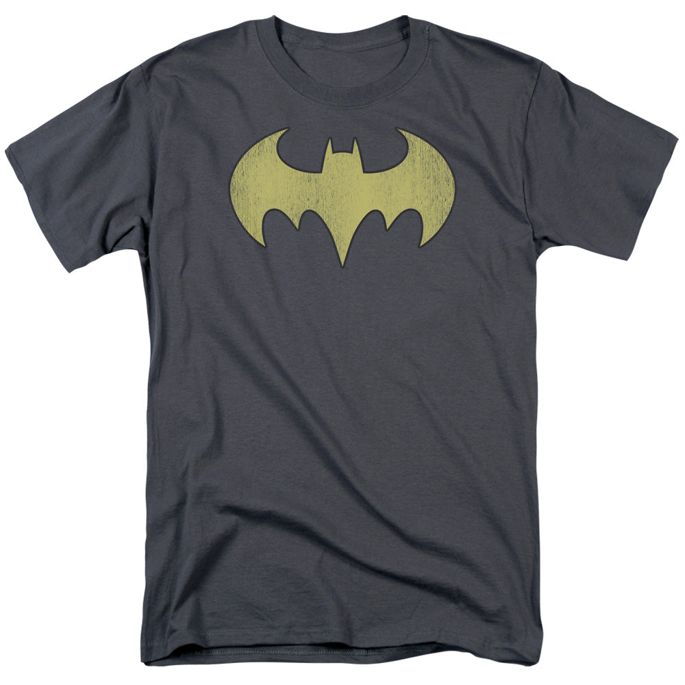 DC Comics - Batgirl - Logo Distressed - Adult Unisex Short Sleeve T-Shirt - Gray