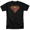 DC Comics Superman Retro Supes Logo Distressed Adult Unisex T-Shirt Black