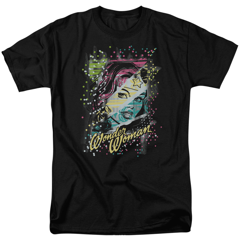 DC Comics - Wonder Woman - Color Block - Adult Unisex T-Shirt - Black