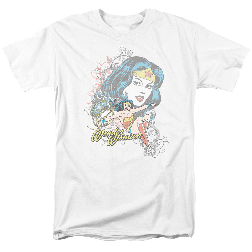 DC Comics - Wonder Woman - Scroll - Adult Unisex Short Sleeve T-Shirt - White