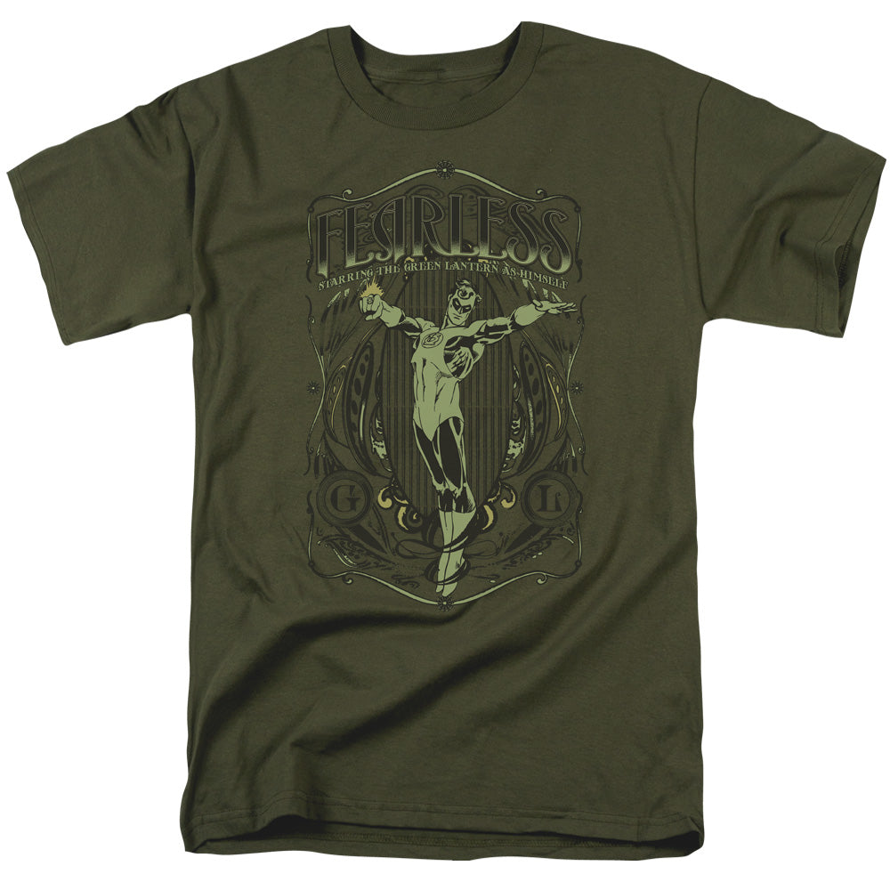 DC Comics - Green Lantern - Fearless - Adult Unisex Short Sleeve T-Shirt - Green
