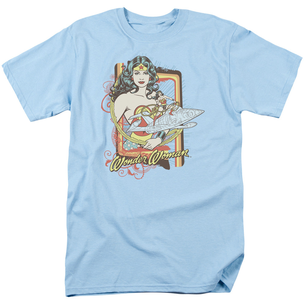 DC Comics - Wonder Woman - Invisible Jet - Adult Unisex T-Shirt - Blue