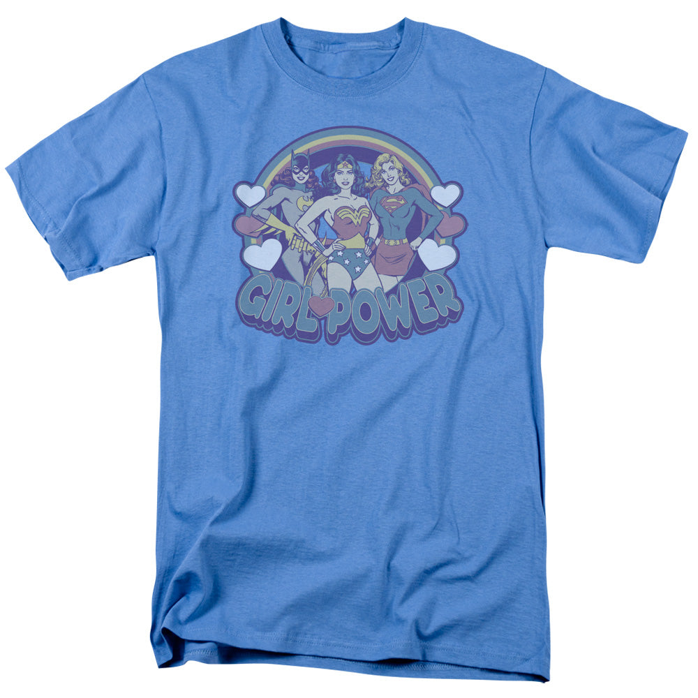 DC Comics - Wonder Woman - Retro Girl Power - Adult Unisex T-Shirt - Blue