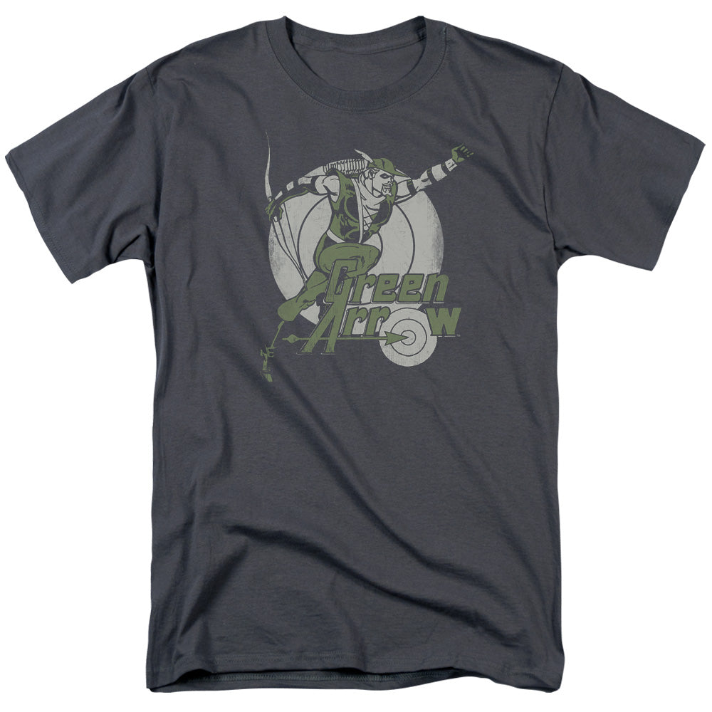 DC Comics - Green Arrow - Right On Target - Adult Unisex T-Shirt - Gray