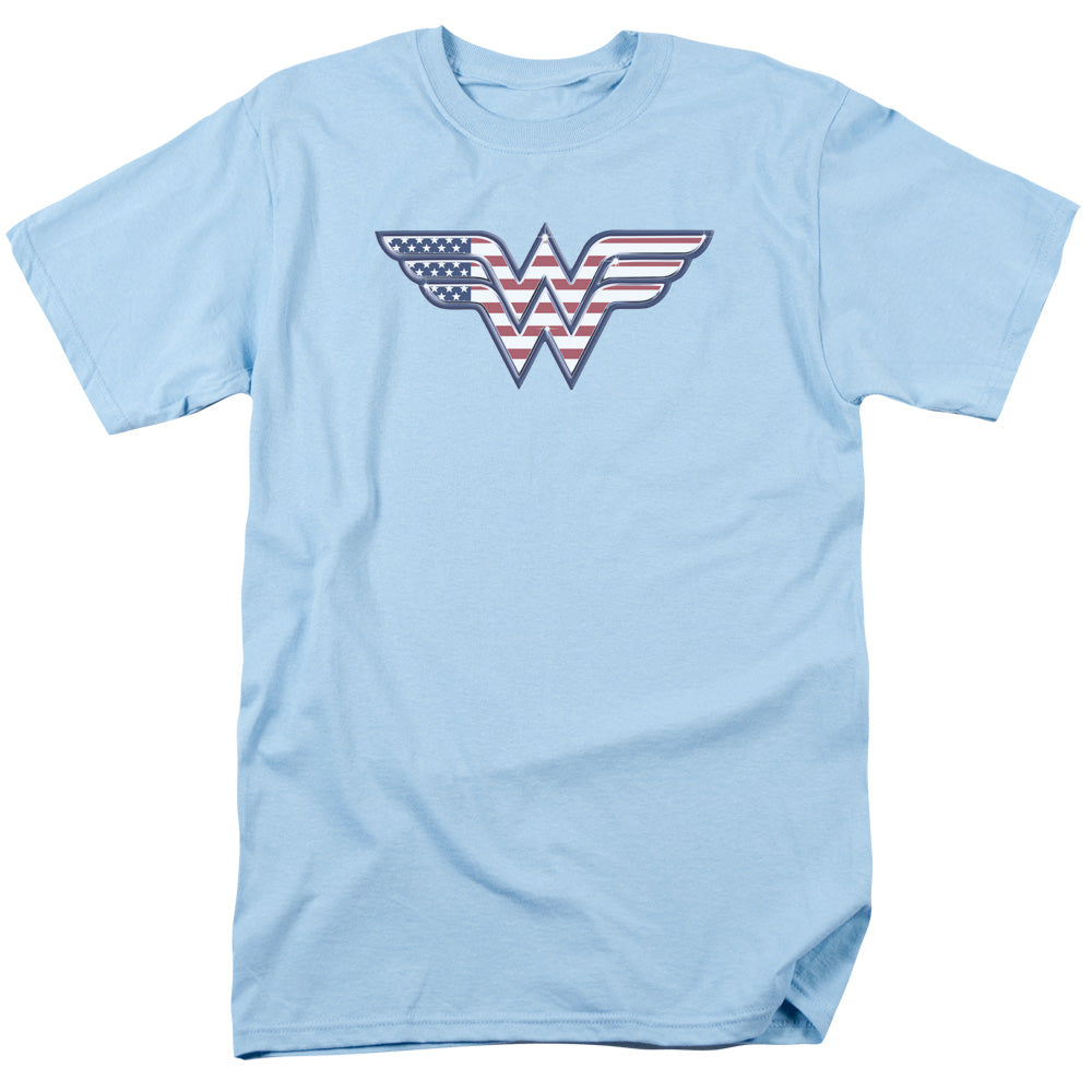 DC Comics - Wonder Woman - Red, White & Blue - Adult Unisex T-Shirt - Blue