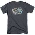 DC Comics - Batman - & Robin Action Duo - Adult Unisex T-Shirt - Gray