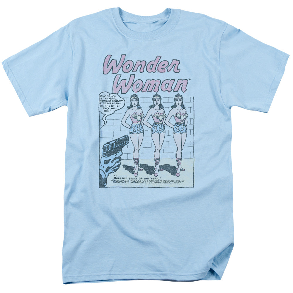 DC Comics - Wonder Woman - Multiple - Adult Unisex Short Sleeve T-Shirt - Blue
