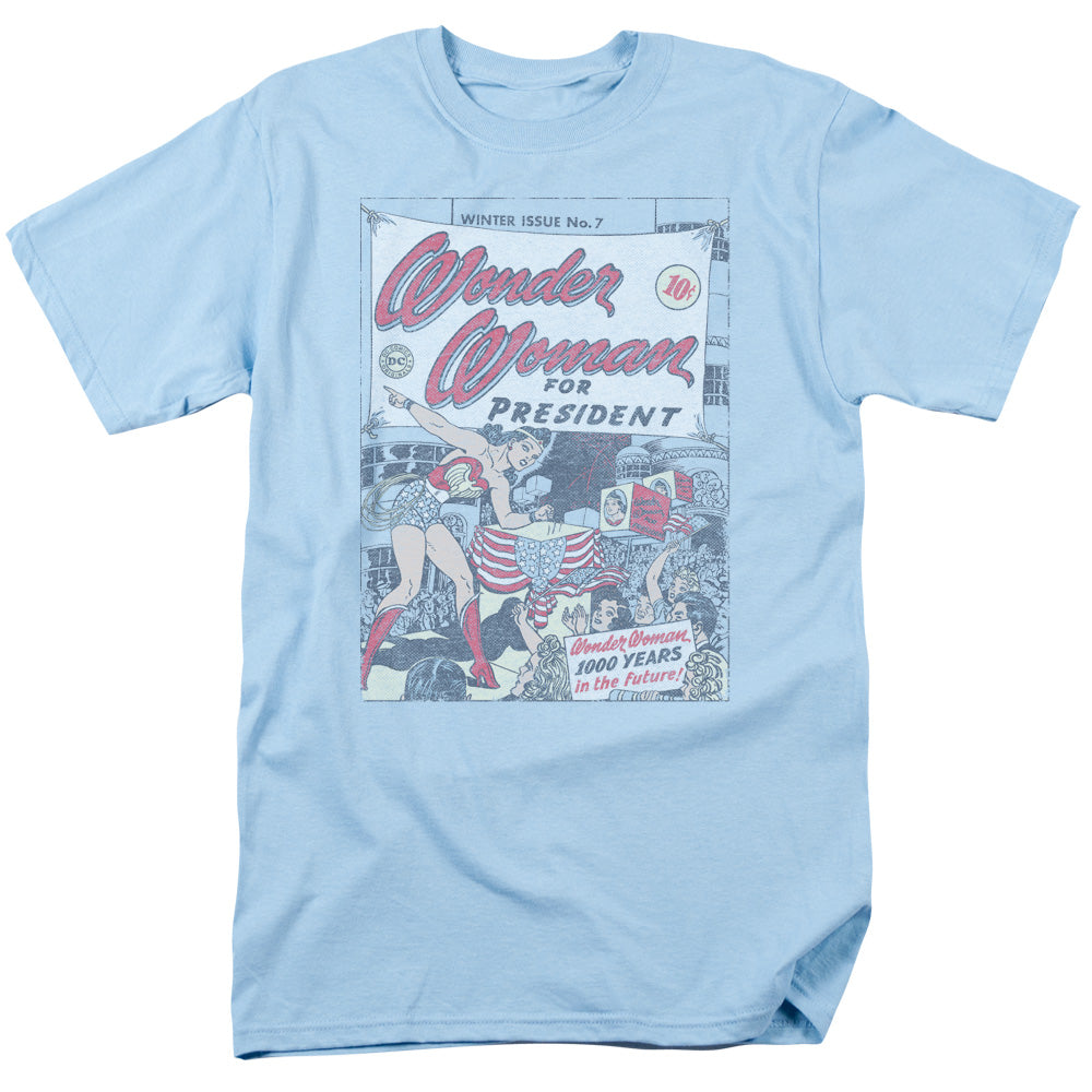 DC Comics - Wonder Woman - For President - Adult Unisex T-Shirt - Blue