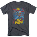 DC Comics - Superman - No Way - Adult Unisex Short Sleeve T-Shirt - Gray