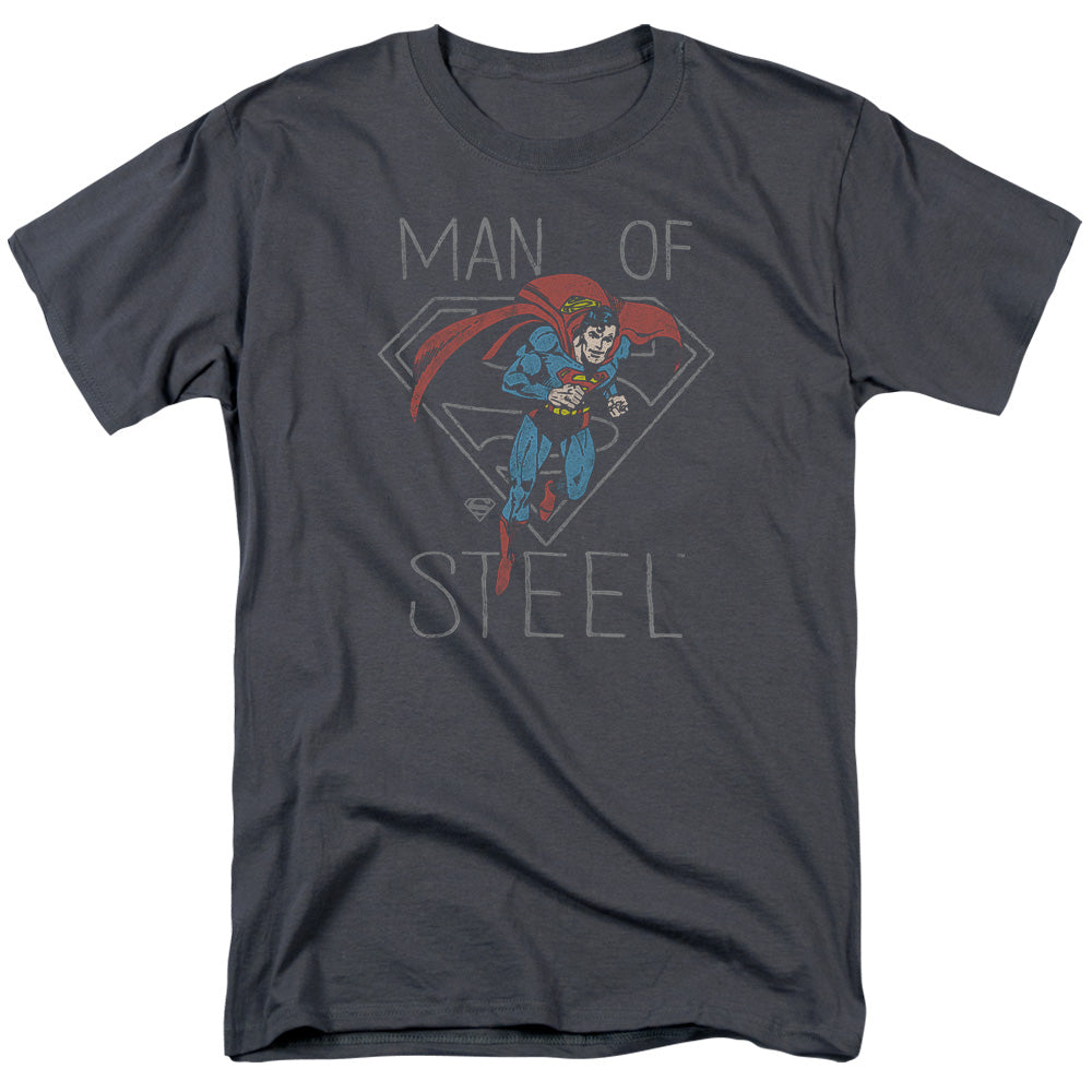 DC Comics - Superman - Hardened Heart - Adult Unisex Short Sleeve T-Shirt - Gray