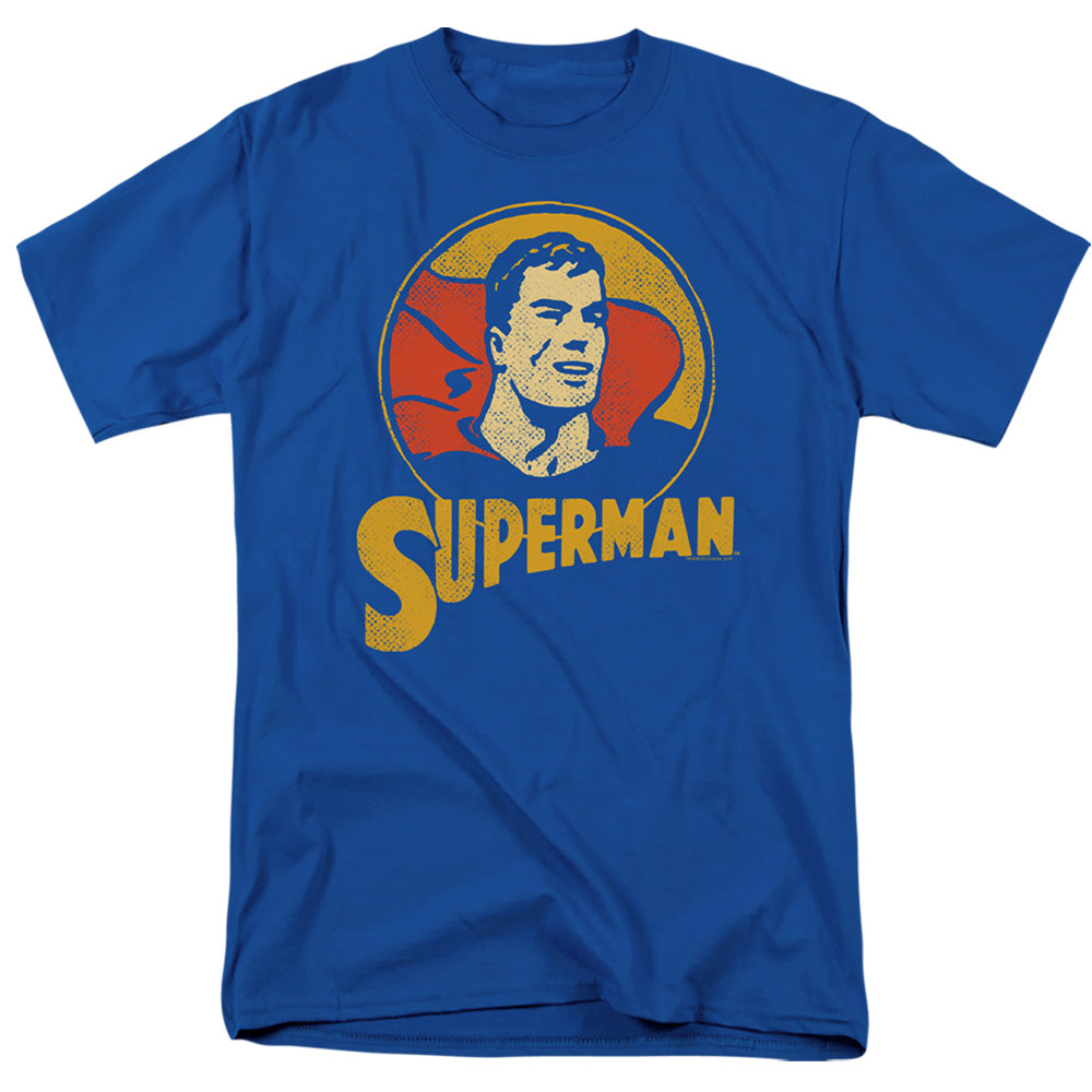 DC Comics - Superman - Super Circle - Adult Unisex Short Sleeve T-Shirt - Blue