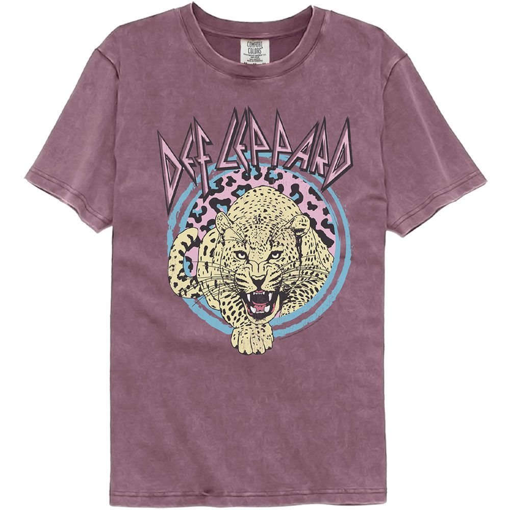Def Leppard Pastel 2 Officially Licensed Adult Short Sleeve Comfort Color T-Shirt
