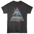 Def Leppard - Clouds Lightning Triangle - Front Print Adult Short Sleeve Solid T-Shirt - Smoke