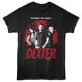 Dexter - Dexer Group And Palm Trees - American Classics - Black Adult Short Sleeve T-Shirt