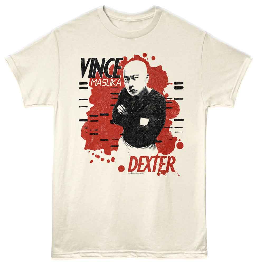 Dexter - Masuka Splatter - American Classics - Natural Adult Short Sleeve T-Shirt