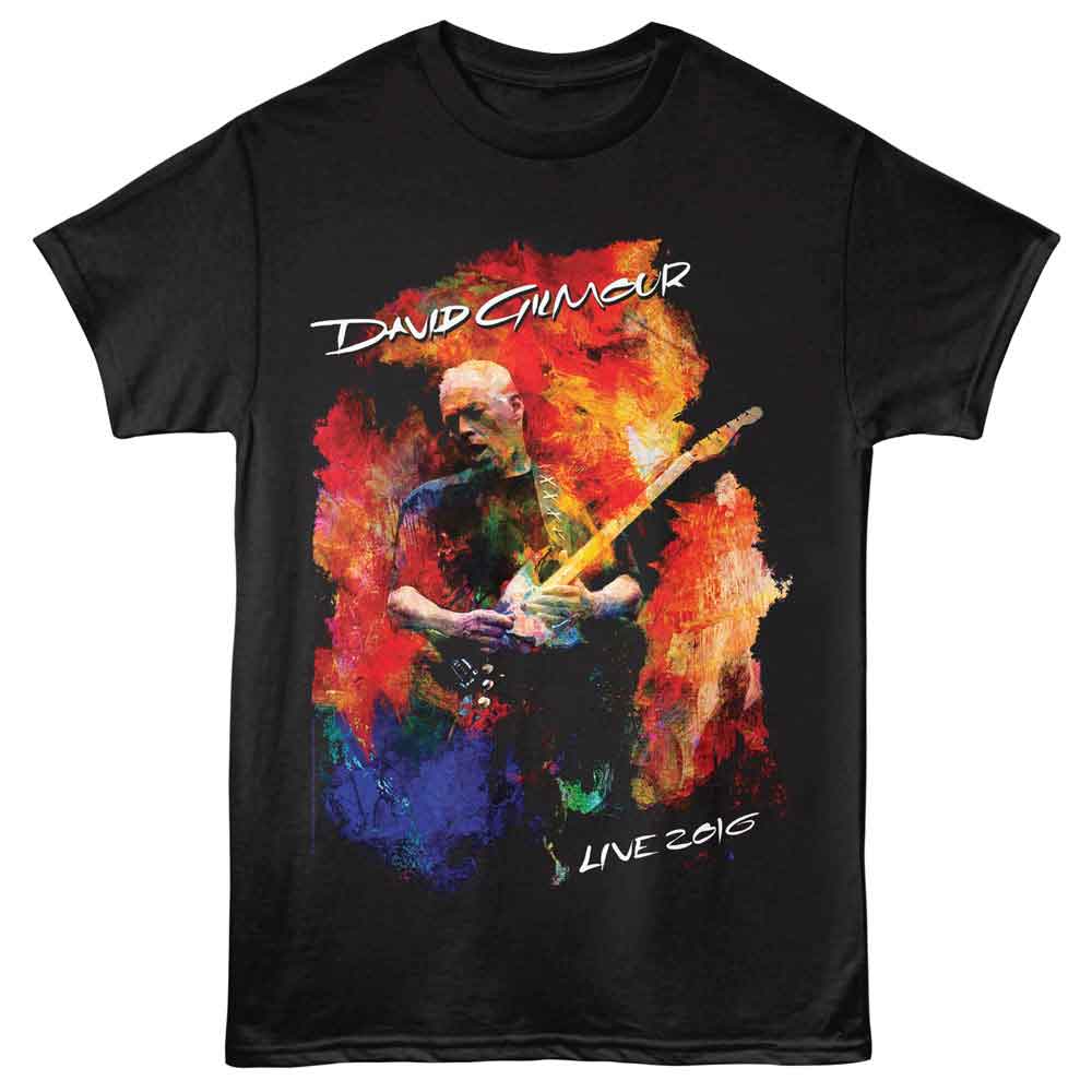 David Gilmour - Live 2016 - Front Print Adult Short Sleeve Solid T-Shirt - Black