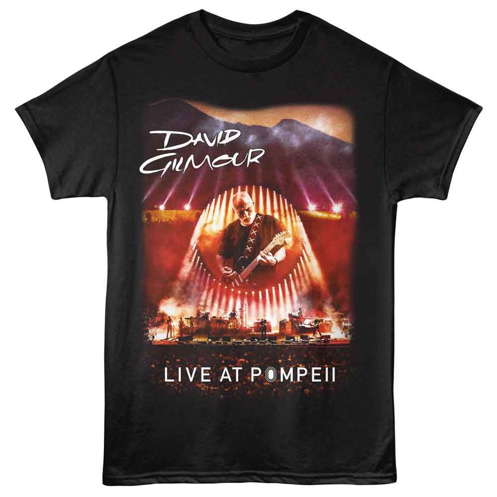 David Gilmour - Live At Pompeii - Front Print Adult Short Sleeve Solid T-Shirt - Black