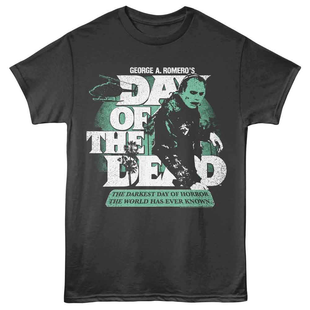 Day Of The Dead - Darkest Day Of Horror - Gray - Front Print Solid Adult Unisex Short Sleeve T-Shirt