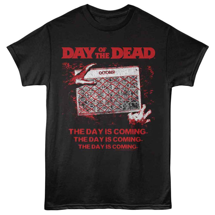 Day Of The Dead - The Day - Front Print Adult Short Sleeve Solid T-Shirt - Black
