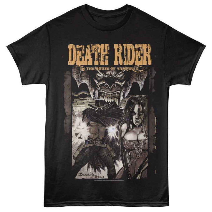 Death Rider - House Of Vampires Poster - Solid Adult Unisex Short Sleeve T-Shirt - Black