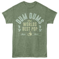 Dum Dums - Worlds Best - Green - Front Print Heather Adult Unisex Short Sleeve T-Shirt