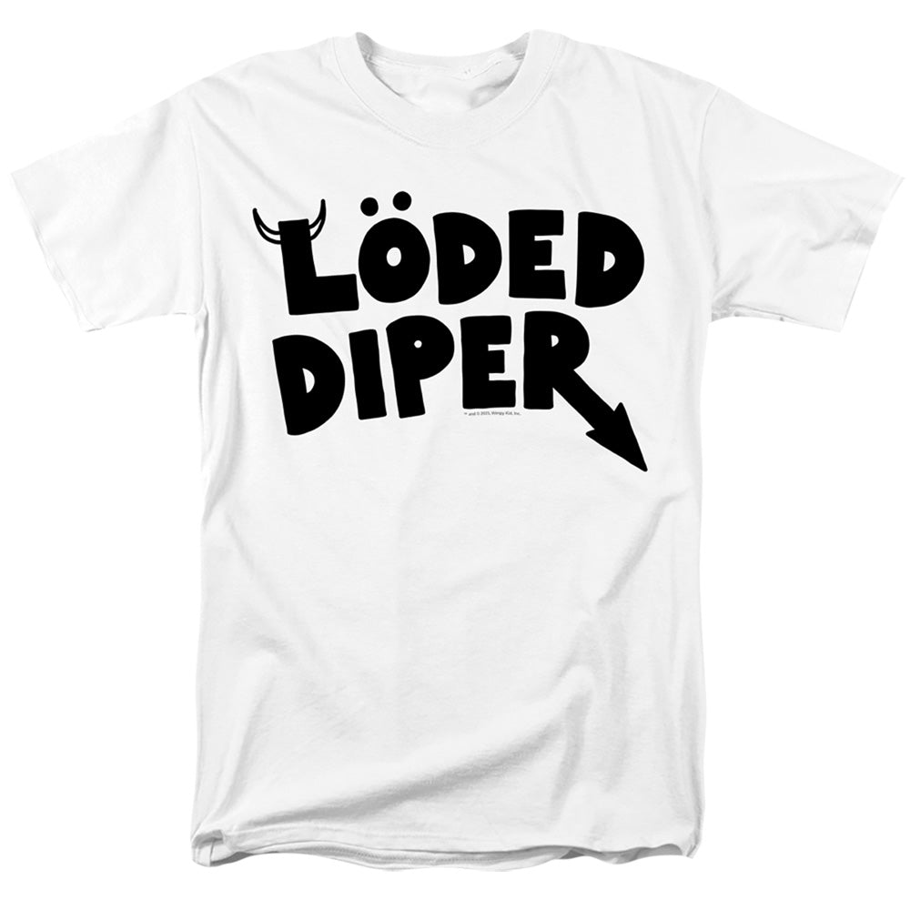 Diary Of A Wimpy Kid - Loded Diper Logo - Adult Unisex T-Shirt - White