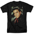 Elvis Presley - Red Scarf - Adult Unisex Short Sleeve T-Shirt - Black