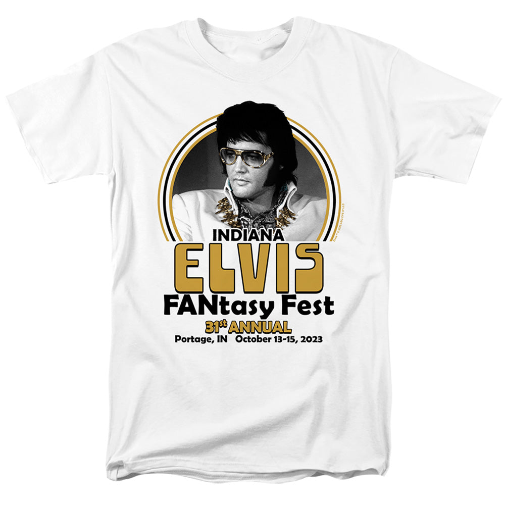 Elvis Presley - Fantasy Fest 2023 - Adult Unisex Short Sleeve T-Shirt - White