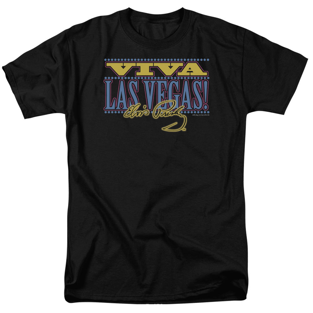 Elvis Presley - Viva Las Vegas - Adult Unisex Short Sleeve T-Shirt - Black
