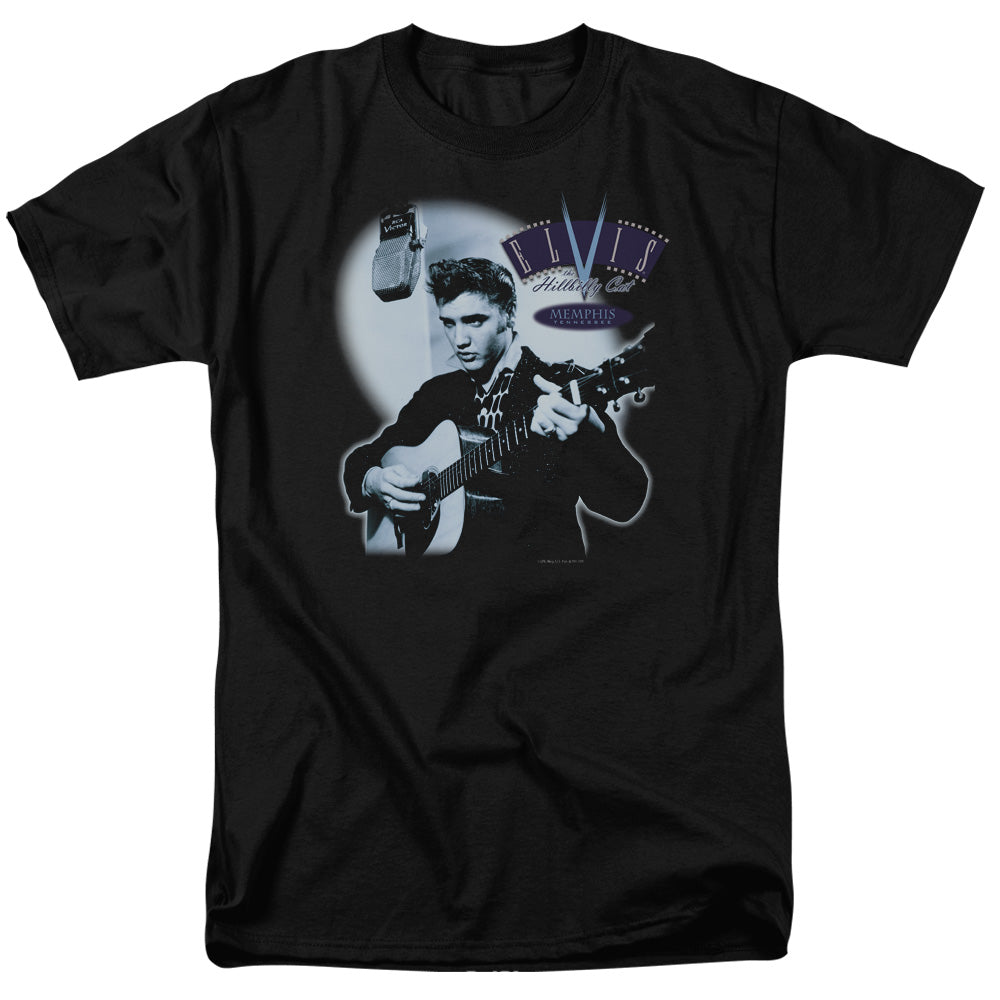 Elvis Presley - Hillbilly Cat - Adult Unisex Short Sleeve T-Shirt - Black