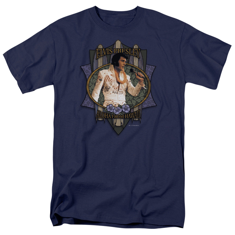 Elvis Presley - Aloha From Hawaii - Adult Unisex Short Sleeve T-Shirt - Blue