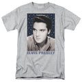 Elvis Presley - Blue Sparkle - Adult Unisex Short Sleeve T-Shirt - Gray