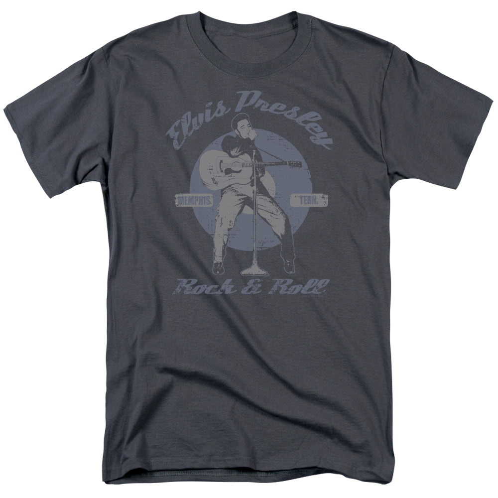 Elvis Presley - Rock & Roll - Adult Unisex Short Sleeve T-Shirt - Gray