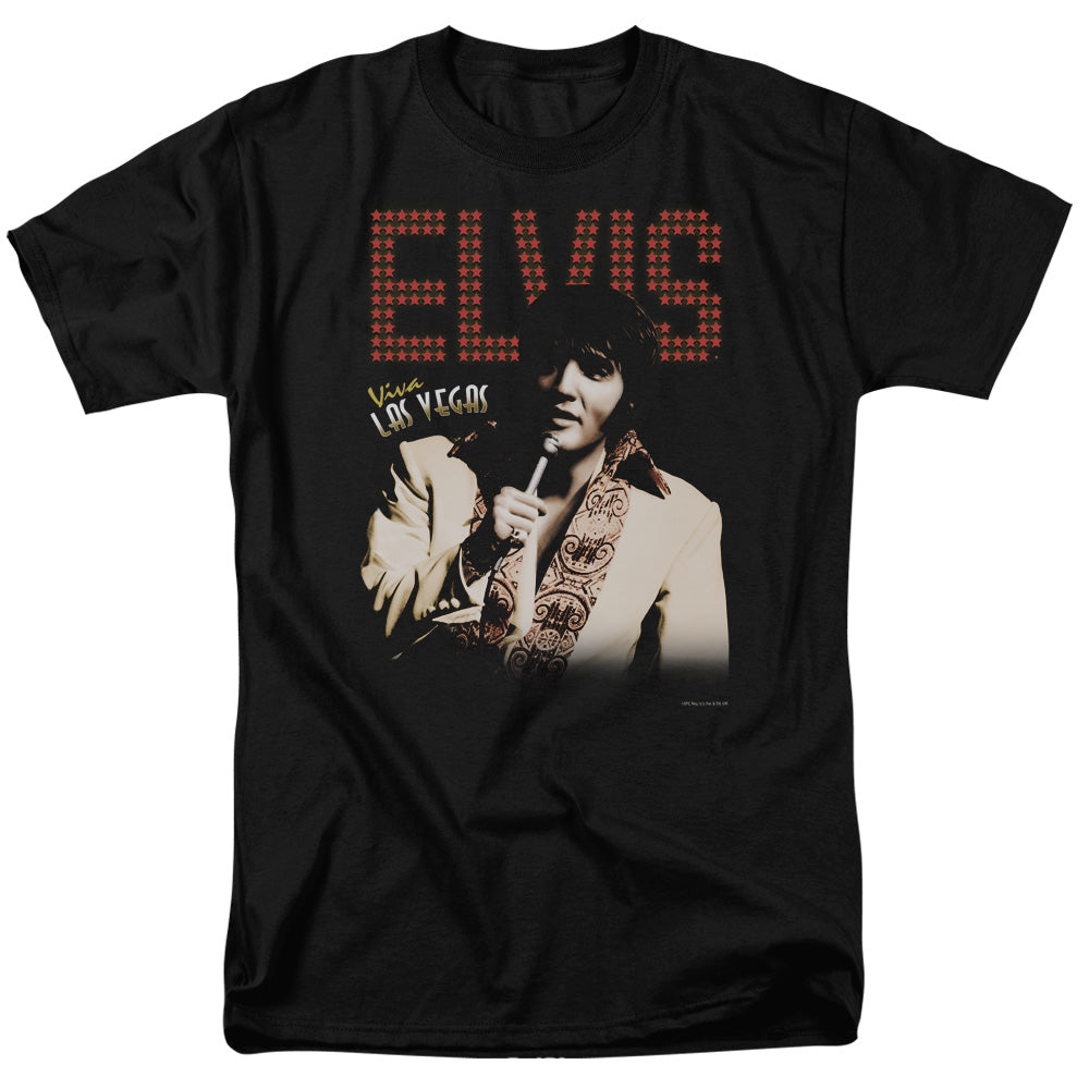 Elvis Presley - Viva Star - Adult Unisex Short Sleeve T-Shirt - Black