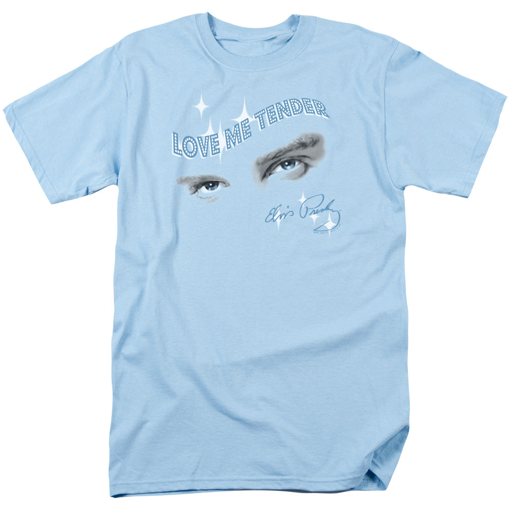 Elvis Presley - Tender Eyes - Adult Unisex Short Sleeve T-Shirt - Blue