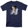 Elvis Presley - Blue Profile - Adult Unisex Short Sleeve T-Shirt - Blue