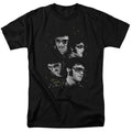 Elvis Presley - Faces - Adult Unisex Short Sleeve T-Shirt - Black