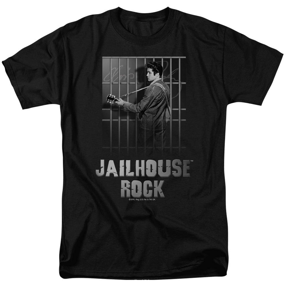 Elvis Presley - Jailhouse Rock - Adult Unisex Short Sleeve T-Shirt - Black