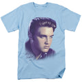 Elvis Presley - Big Portrait - Adult Unisex Short Sleeve T-Shirt - Blue